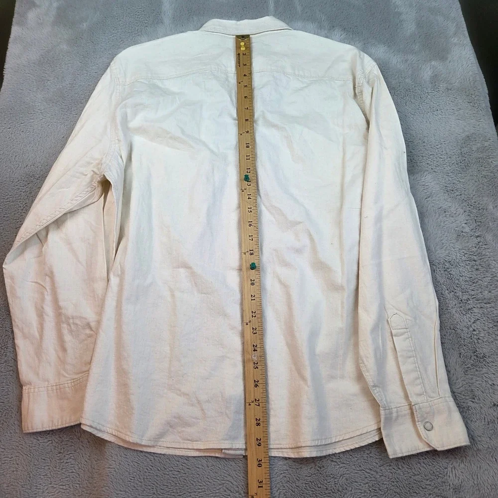 Vintage Wrangler Western Pearl Snap Shirt Mens XL Heavy Cotton Long Sleeve White - Picture 8 of 9